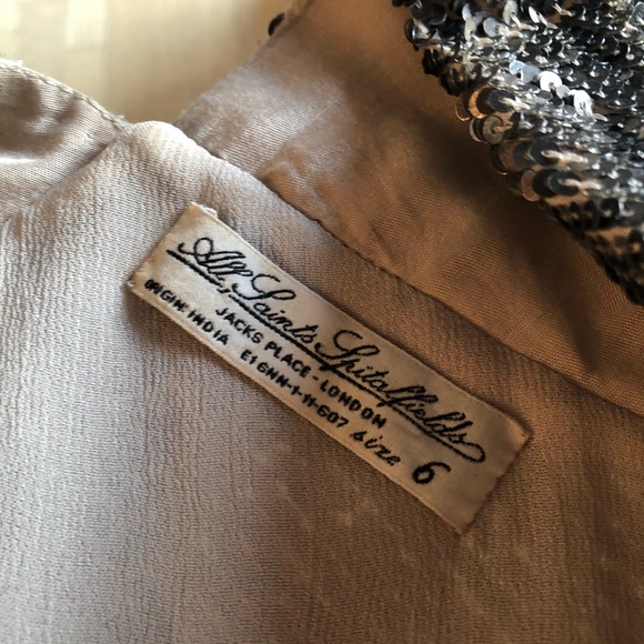 All Saint Velutina Dress in gold - Picture 3 of 6